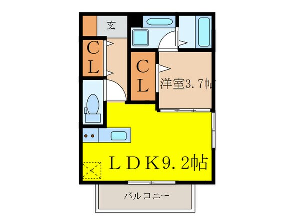 エルスール江坂の物件間取画像